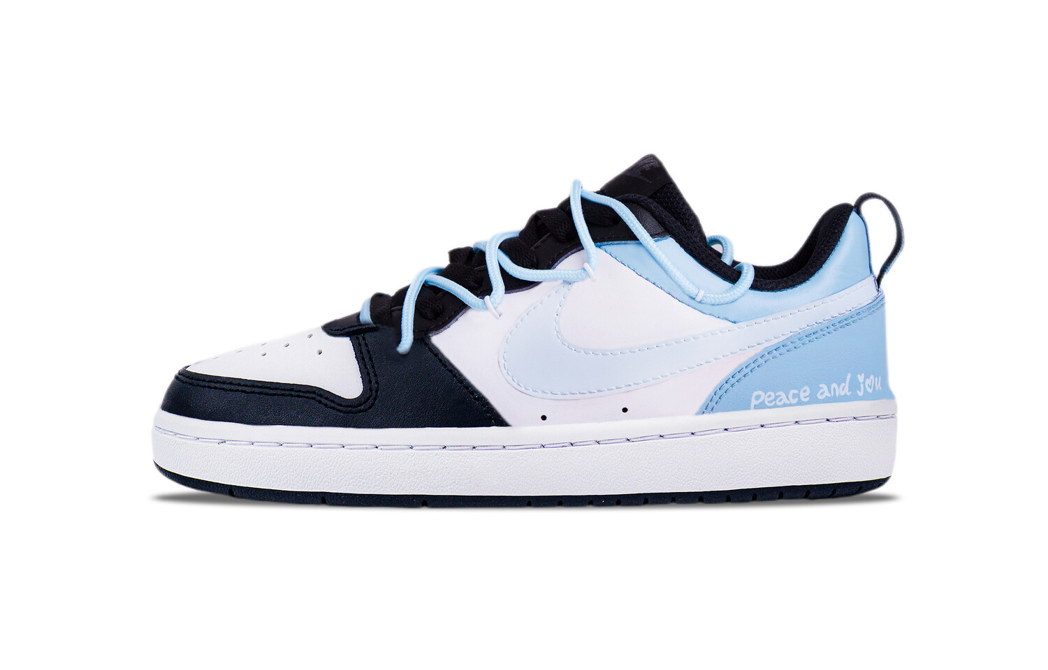 

Кроссовки Nike Court Borough 2 Skateboarding Shoes Women's Low-top University Blue/White/Black, синий/белый