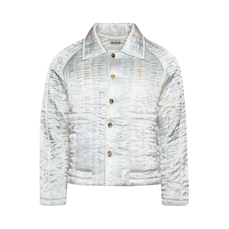 

Куртка Bode Banker Stripe 'White/Blue', черный