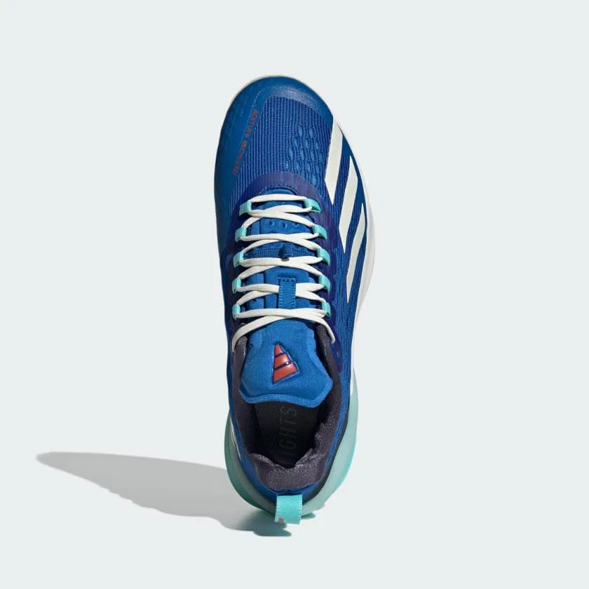 Кроссовки теннисные Adidas Adizero Cybersonic, Bright Royal/Off White/Flash Aqua — фото 2