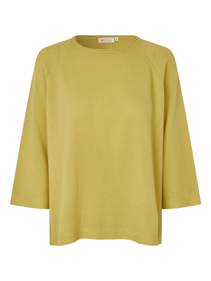 

Вязаный свитер MaFabizia с рукавами 3/4 в цвете Muted Lime MASAI