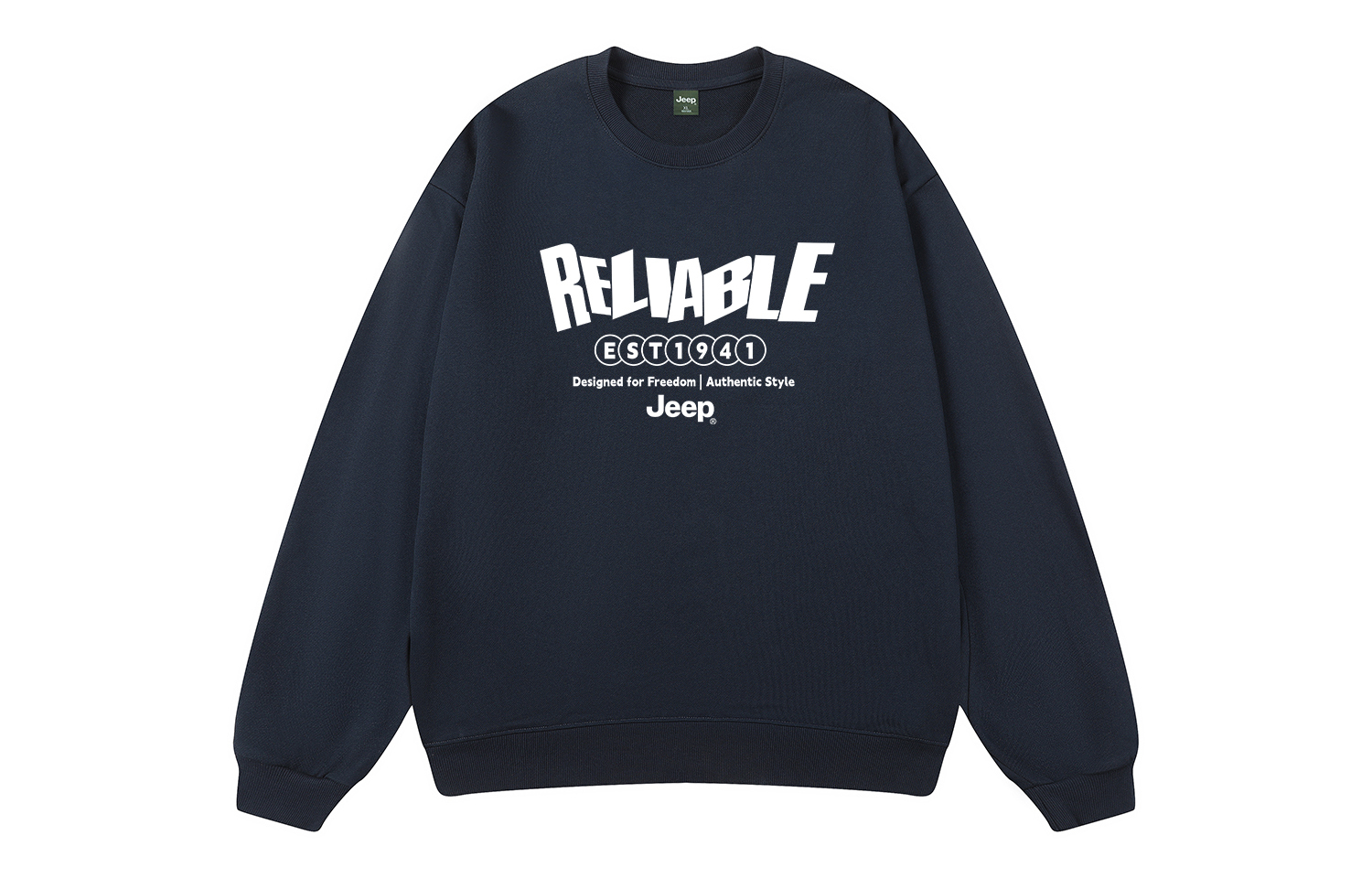 

Свитшот Unisex Crew Neck Moderate Regular Jeep, темно-синий