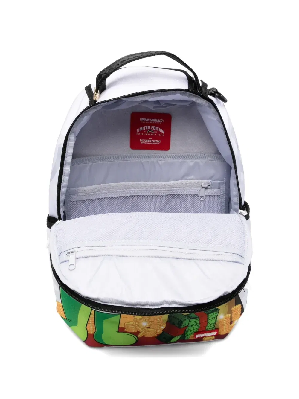 Рюкзак на молнии Sprayground Kid, белый — фото 4