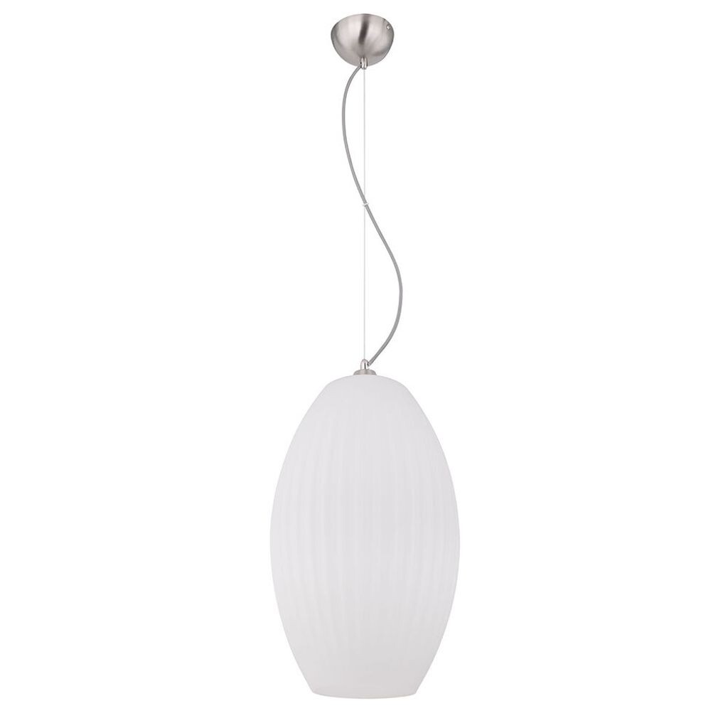 

Подвесной светильник, матовый никель, стекло, полосатый, H 120 см Globo Lighting, белый
