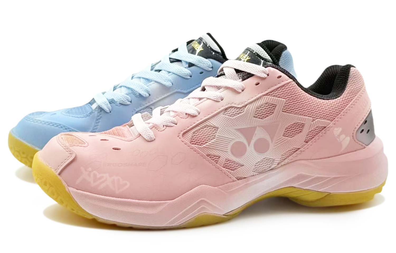 Power Cushion амортизация, износостойкие низкие кроссовки для бадминтона Unisex YONEX, розовый — фото 3