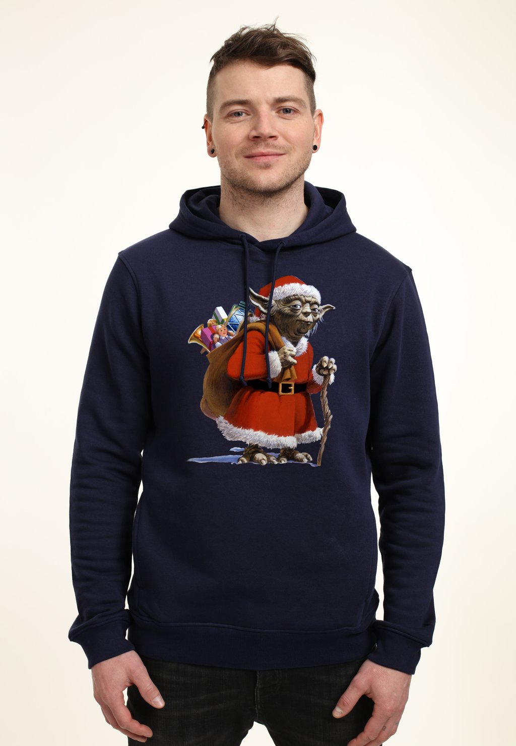 

Толстовка с капюшоном STAR WARS CLASSIC SANTA YODA Star Wars, темно-синий