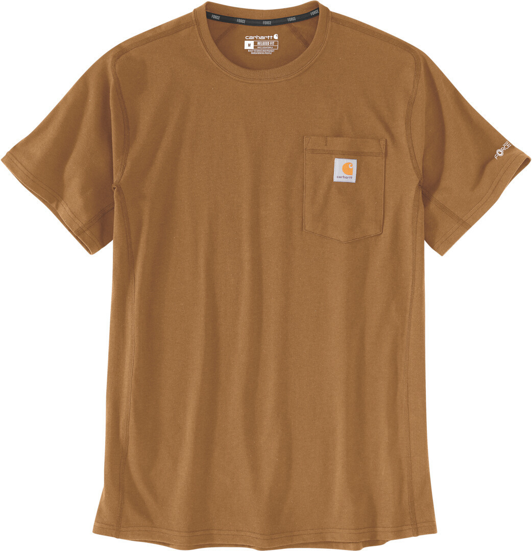 

Футболка Carhartt Force Relaxed Fit Midweight Short Sleeve Pocket T-Shirt, коричневый