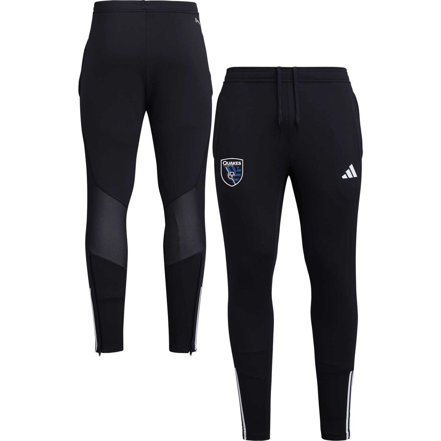 

Мужские черные тренировочные брюки San Jose Earthquakes 2023 On-Field Team Crest AEROREADY adidas, Черный, Мужские черные тренировочные брюки San Jose Earthquakes 2023 On-Field Team Crest AEROREADY adidas