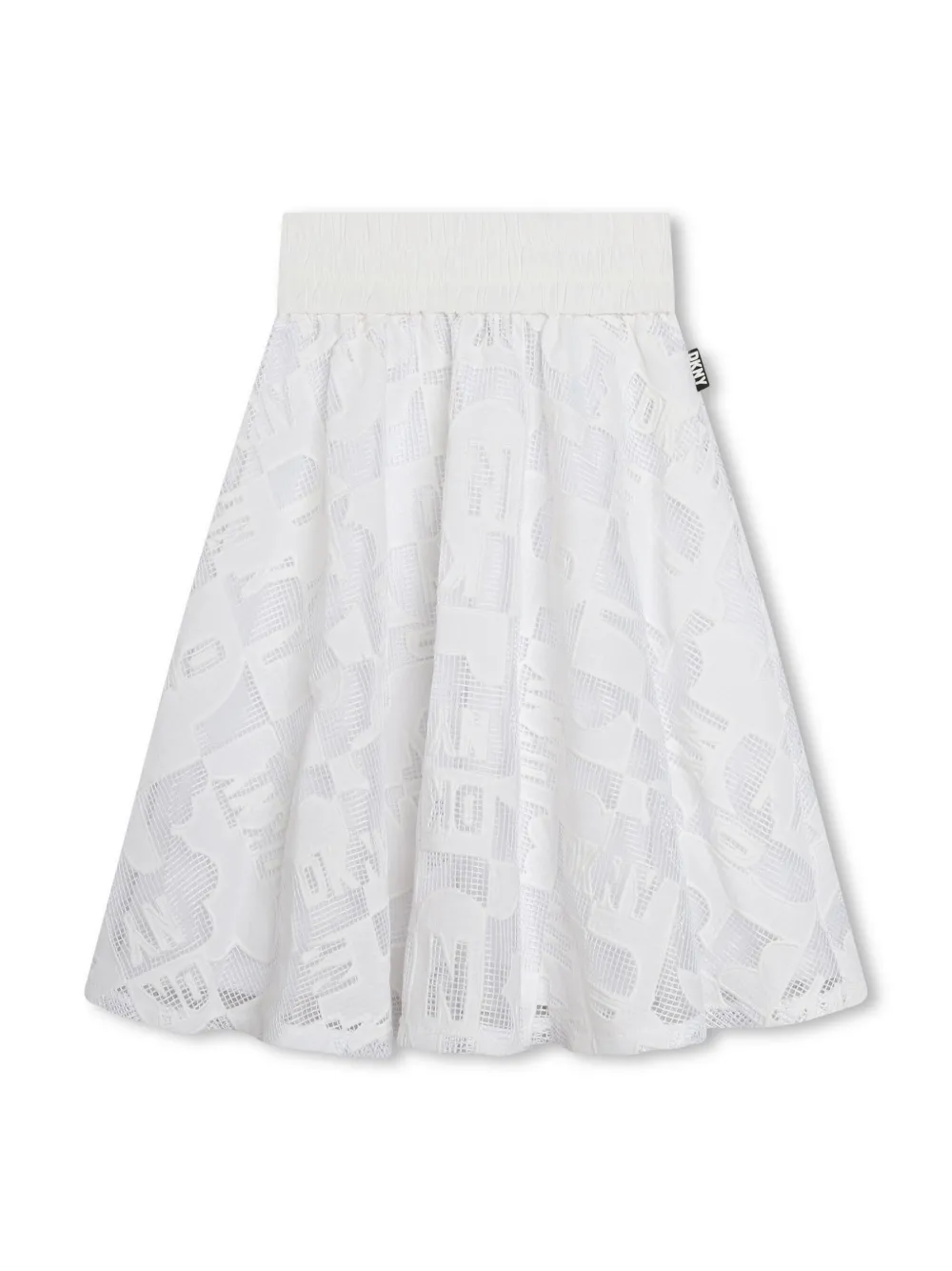 

Кружевная юбка миди со складками Dkny Kids, белый