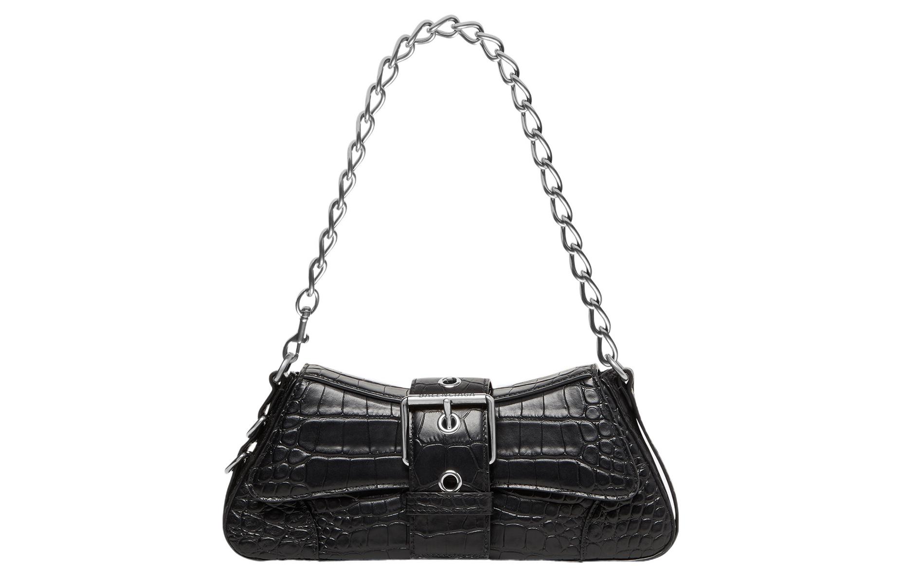 

Balenciaga Сумка Линдсей через плечо малая с тиснением под крокодила черная