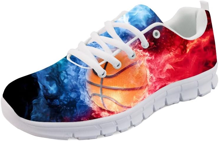 

Легкие дышащие кроссовки Forchrinse с леопардовым принтом для ходьбы, спорта, тренажерного зала и бега для мужчин и женщин, Fire Basketball