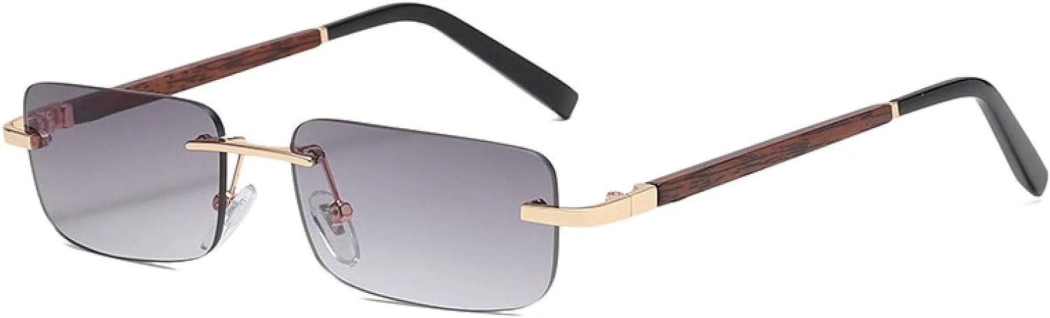 

Солнцезащитные очки с защитой от УФ-излучения UV400 для женщин и мужчин | Маленькие безободковые градиентные очки | для занятий спортом на открытом воздухе DSVIGF, 03