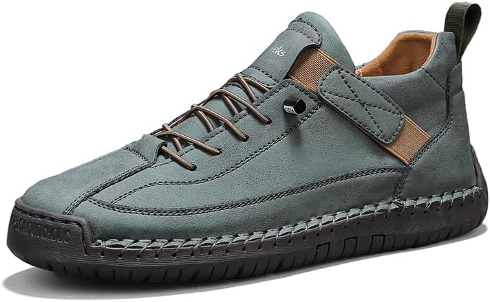 

Удобные ортопедические кроссовки GREKS, унисекс, регулируемые кожаные кроссовки с мягкой ортопедической поддержкой, слипоны, зеленый