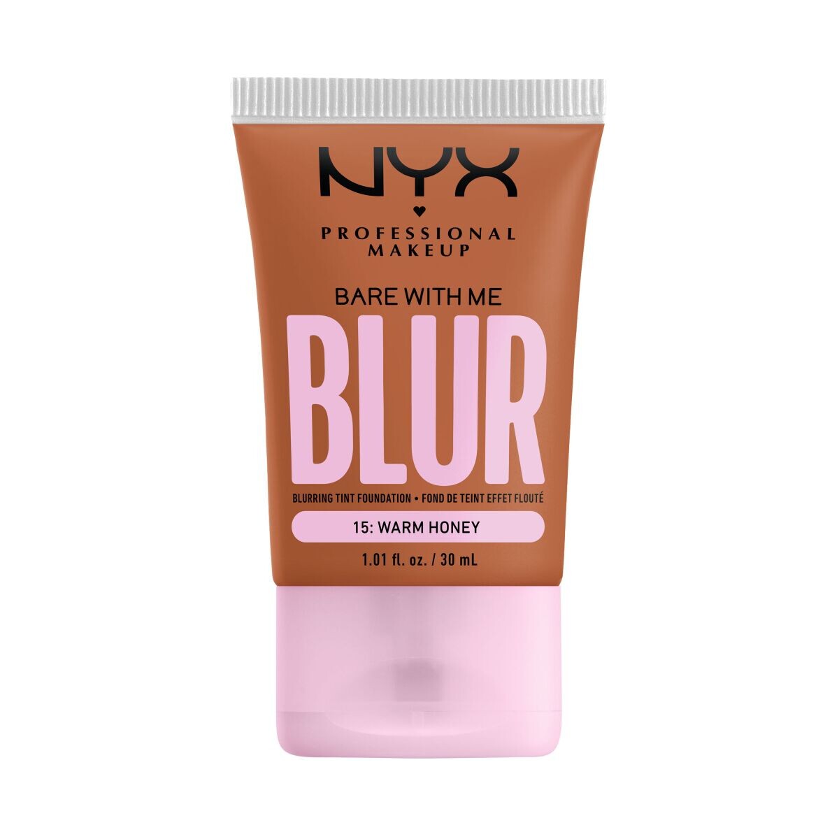

Теплый медовый тональный крем для лица Nyx Professional Makeup Bare With Me Blur Tint, 30 мл