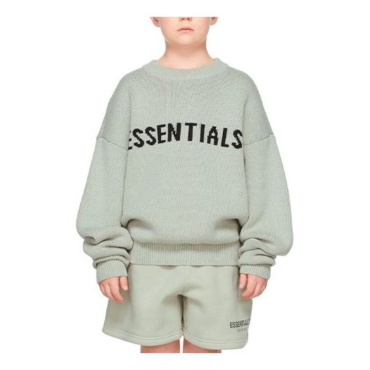 

Свитер (GS) Fear of God Essentials FW21 Green/Concrete Pullover Sweater FOG-FW21-131