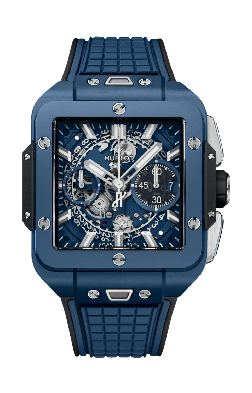 

Часы square bang unico blue ceramic 42 мм Hublot