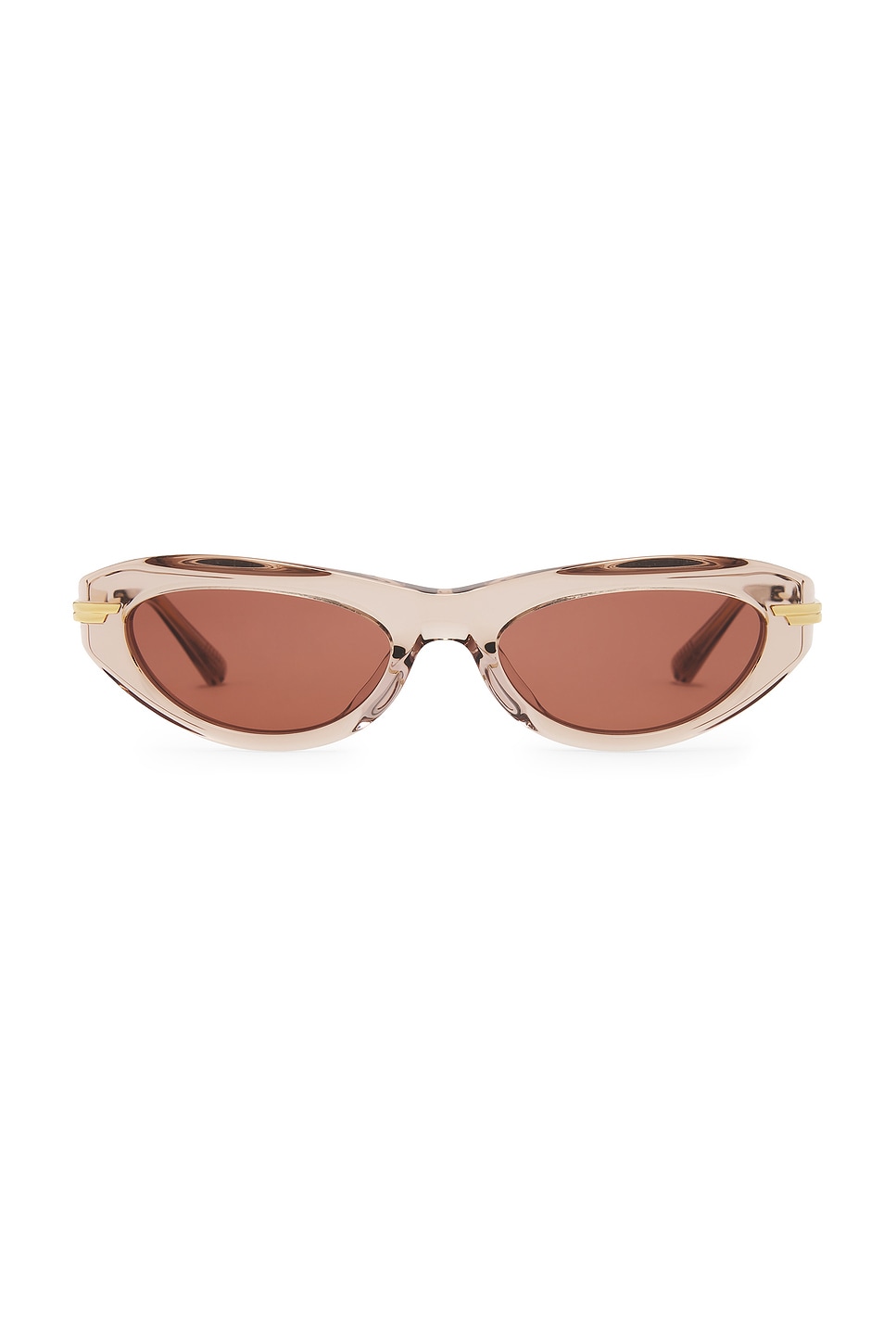 

Овальные солнцезащитные очки Bottega Veneta, brown