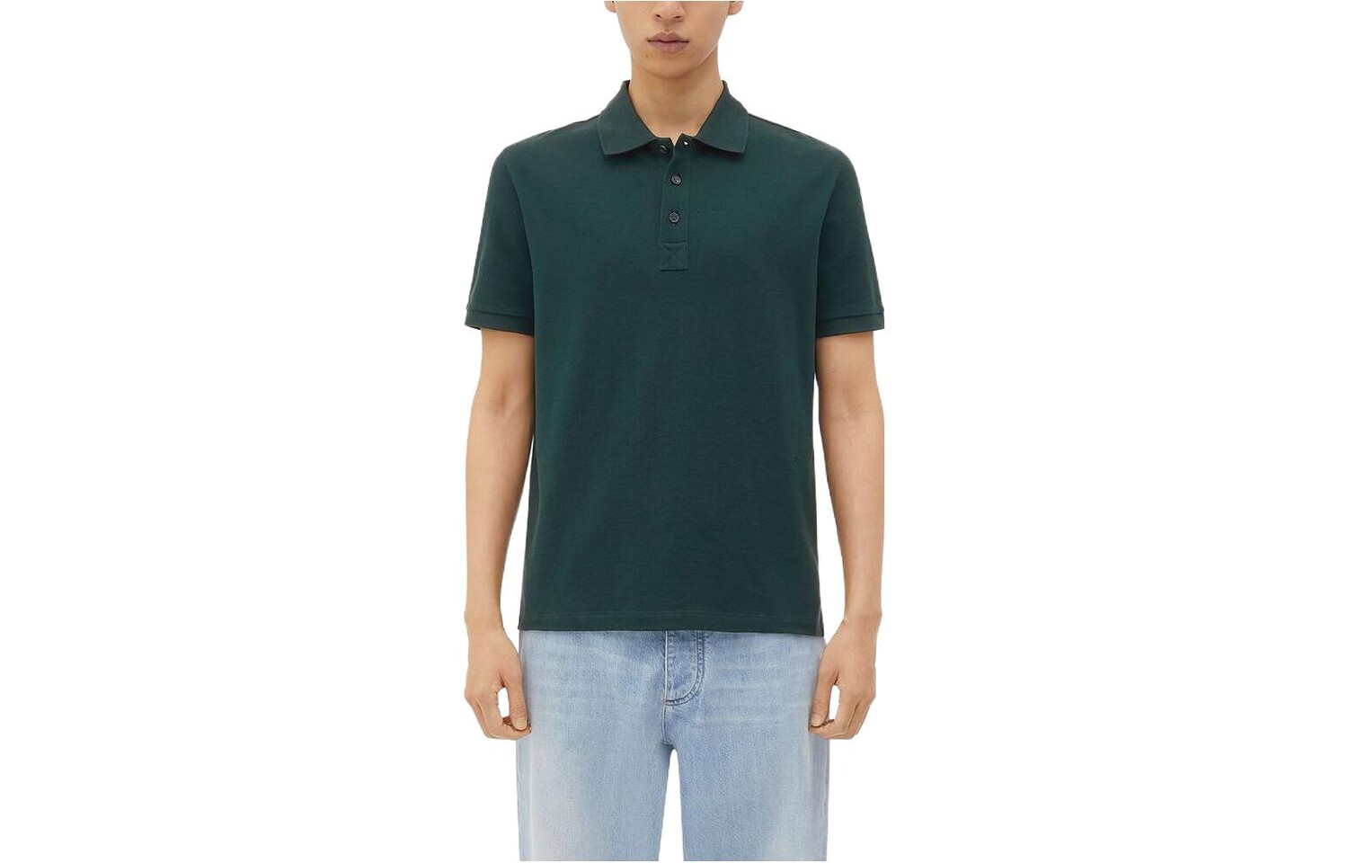 

Рубашка поло мужская темно-зеленая Bottega Veneta, темно-зеленый