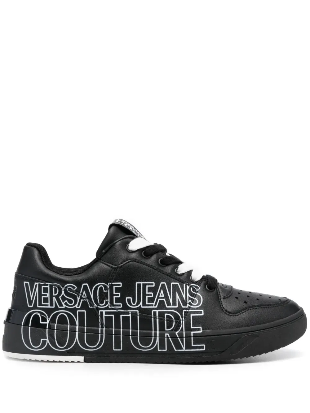 Низкие кроссовки с логотипом Versace Jeans Couture, черный