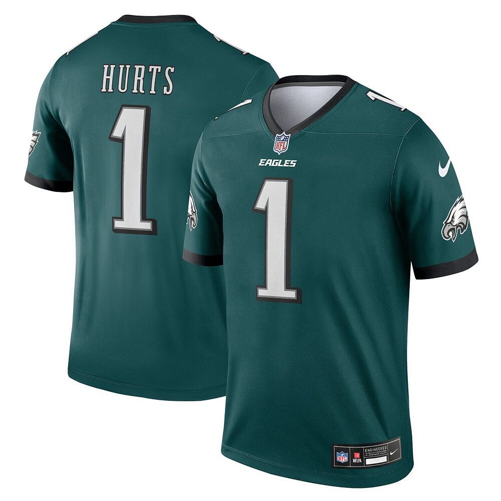 Мужская майка Nike Jalen Hurts Midnight Green Philadelphia Eagles Legend, цвет Eag Green — фото 2