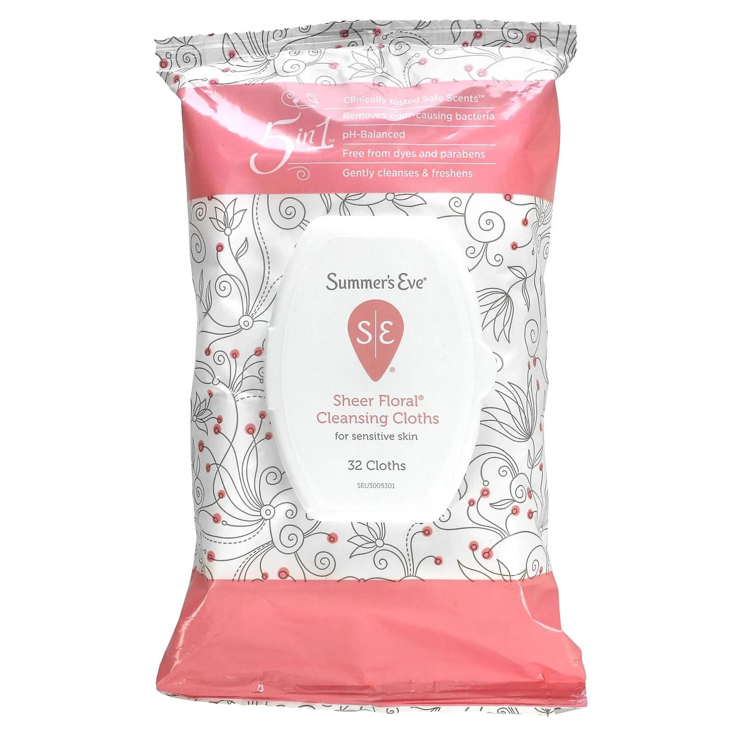 

Summer's Eve Sheer Floral салфетки для интимной гигиены 32 шт.
