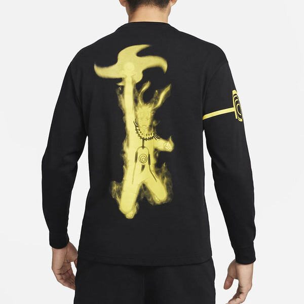 Футболка Nike Jordan Zion 1 x NARUTO Long Sleeve Top 'Black Yellow', мультиколор — фото 4