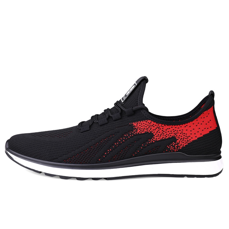 

LAORENTOU Мужские повседневные кеды низкие черно-красные, цвет Black Red