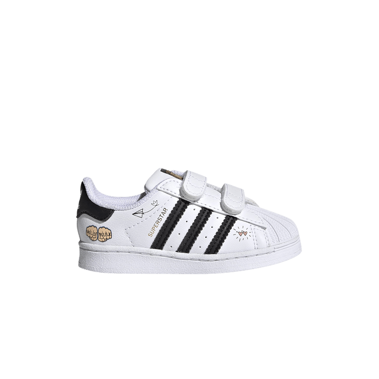 

Кроссовки adidas Superstar Infant 'Girls Rule - White', белый