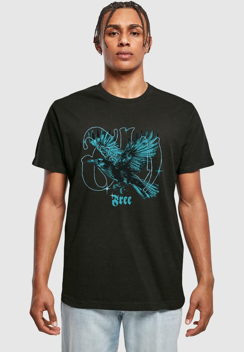 

Рубашка с принтом FLYING FREE Mister Tee, черный