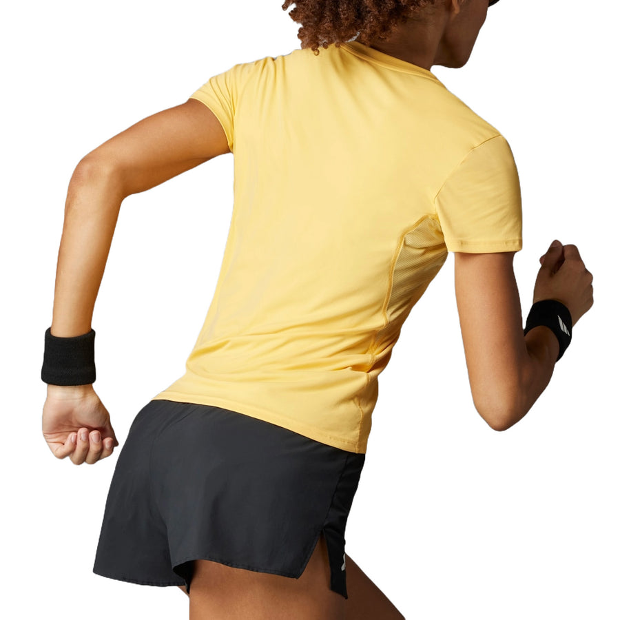 Футболка (WMNS) adidas Adizero Essentials Running T-shirt 'Yellow', желтый — фото 2