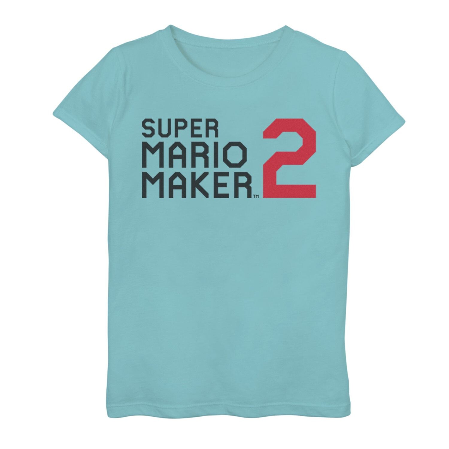 

Футболка с графическим логотипом Nintendo Super Mario Maker 2 для девочек 7–16 лет Licensed Character