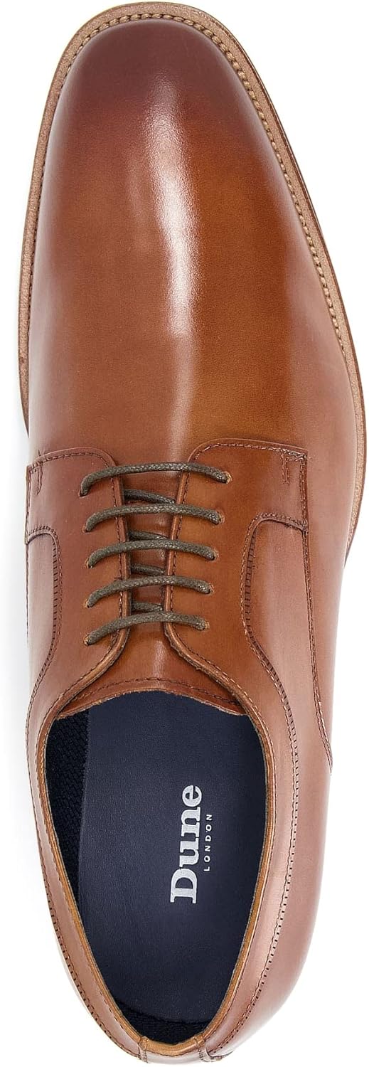 Мужские кожаные туфли на плоской подошве Dune Sparrows Smart Leather Gibson Dune London, коричневый — фото 4