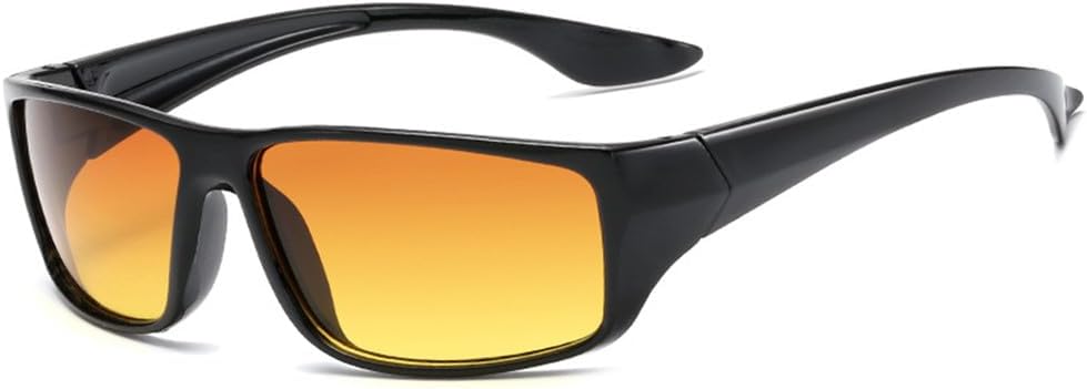 

Классические мужские солнцезащитные очки с желтыми линзами и антибликовым покрытием, женские очки для вождения в темное время суток с защитой от УФ-излучения UV400 KTUCN, Brown