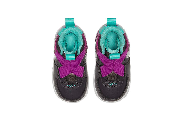 Кроссовки Nike Air Force 1 Toddler Shoes TD High-top Black/Purple — фото 3