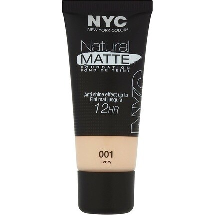 

NYC Natural Matte Foundation 001 Слоновая кость
