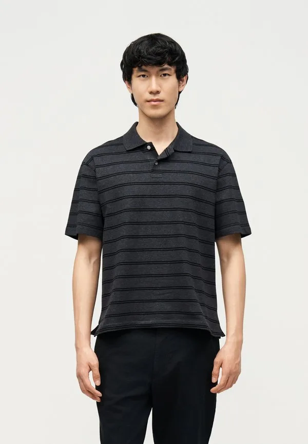 Свободная рубашка поло Gap, Grey/Black