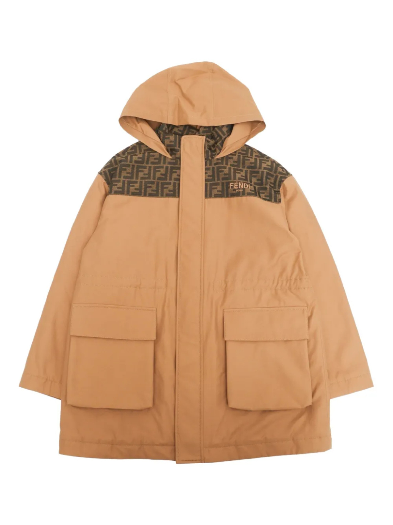 

Пальто с логотипом FENDI, коричневый