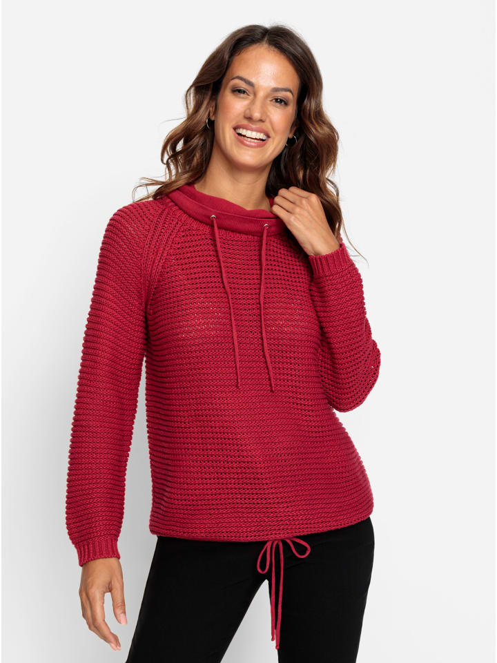 

WITT WEIDEN Малиново-красный свитер с высоким воротником