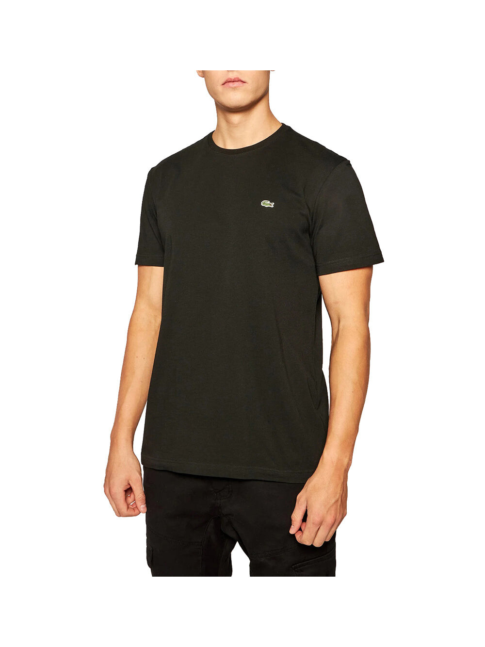 

Черная мужская футболка Lacoste