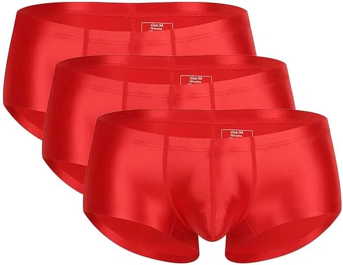 Боксеры мужские, низкая посадка, Red-pc3