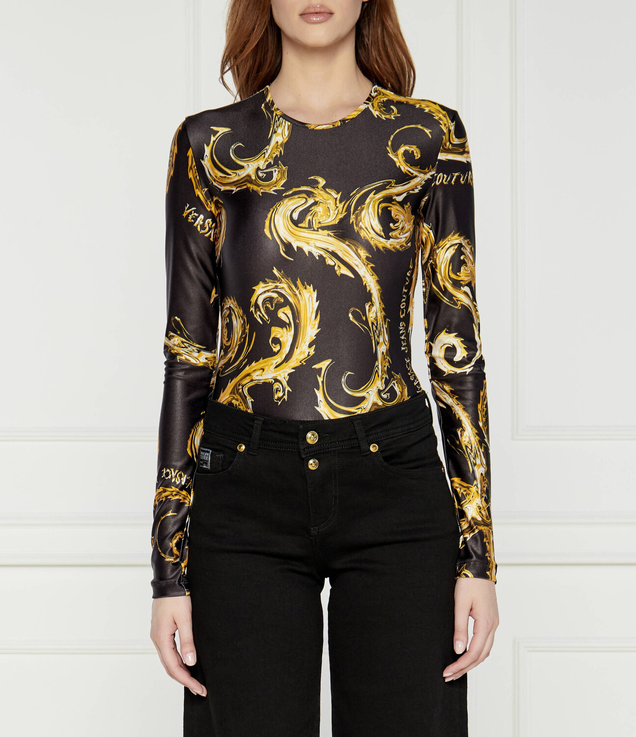 

Боди Versace Jeans Couture Slim Fit, черный