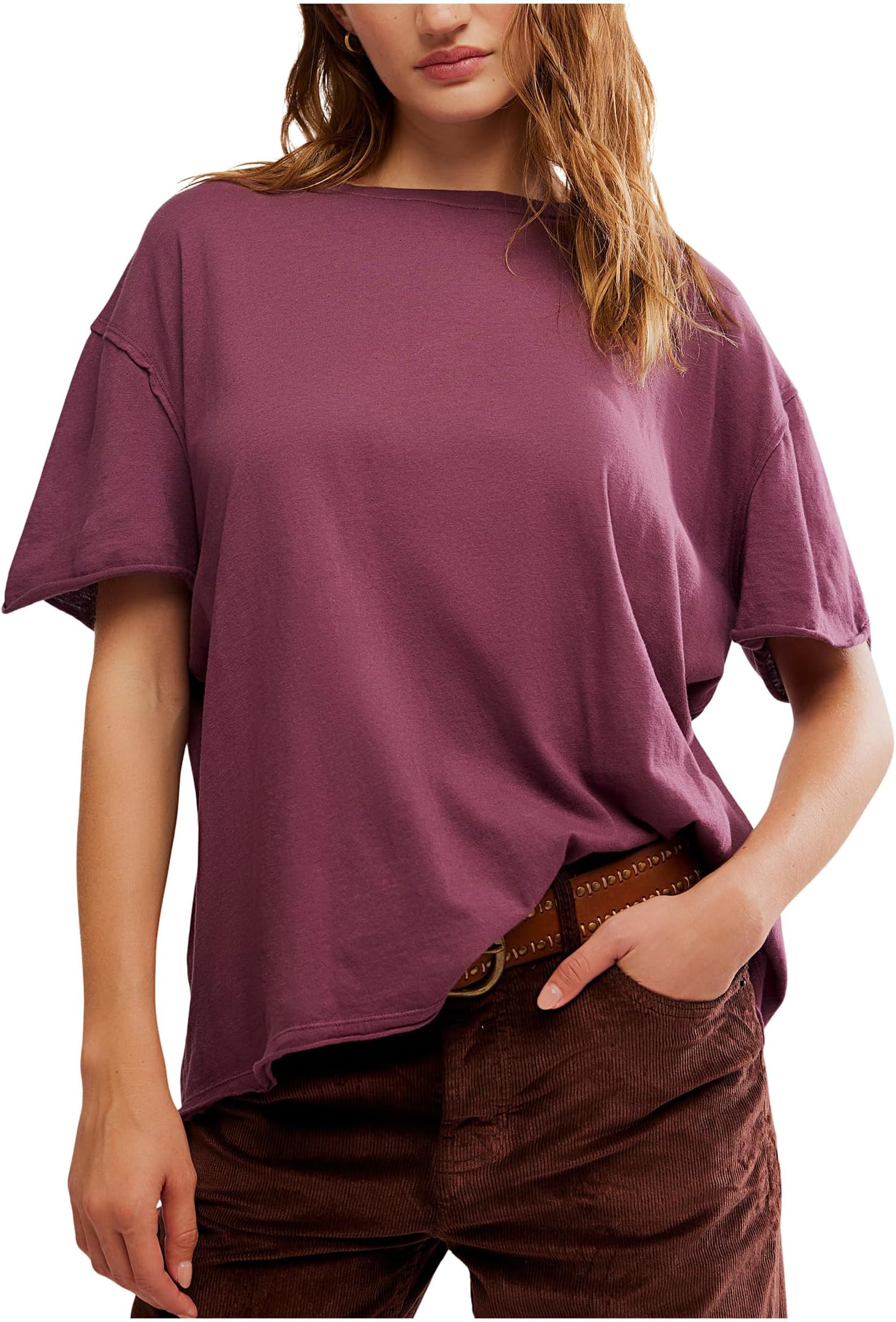 

Футболка Free People Nina Tee, цвет Maroon