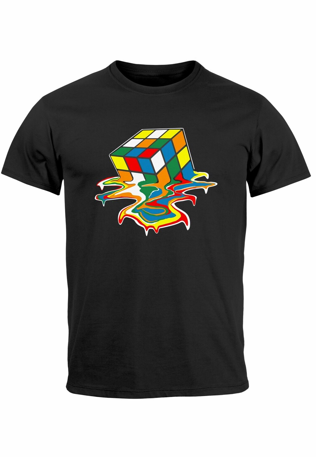 

Футболка с принтом ZAUBERWÜRFEL JAHRE RETRO RUBIK CUBE MoonWorks, черный
