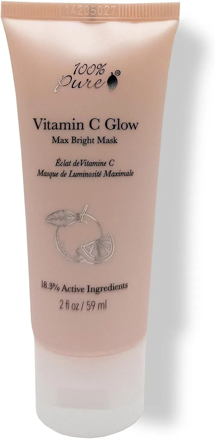 Маска для лица 100% Pure — Витаминная Vitamin C Glow Max Bright Mask, 59 мл