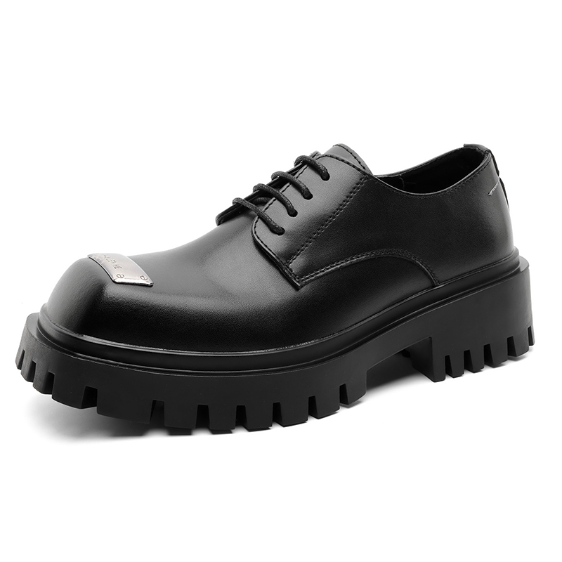 ZHENRAN Мужские повседневные туфли черные глянцевая кожа, цвет Glossy Leather — фото 3
