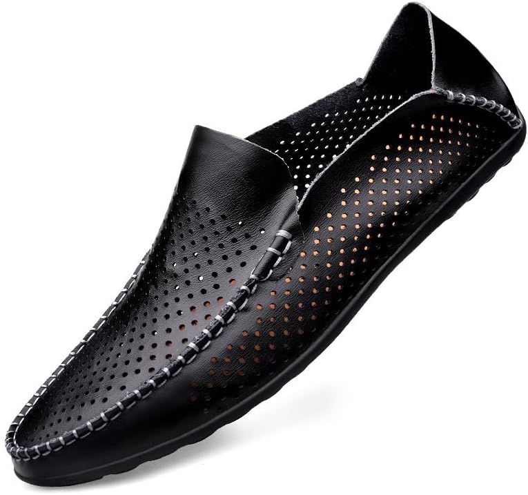 

Мужские лоферы Santimon, повседневные слипоны, мягкие мюли для мужчин, легкие плоские обувь и прогулок, черный