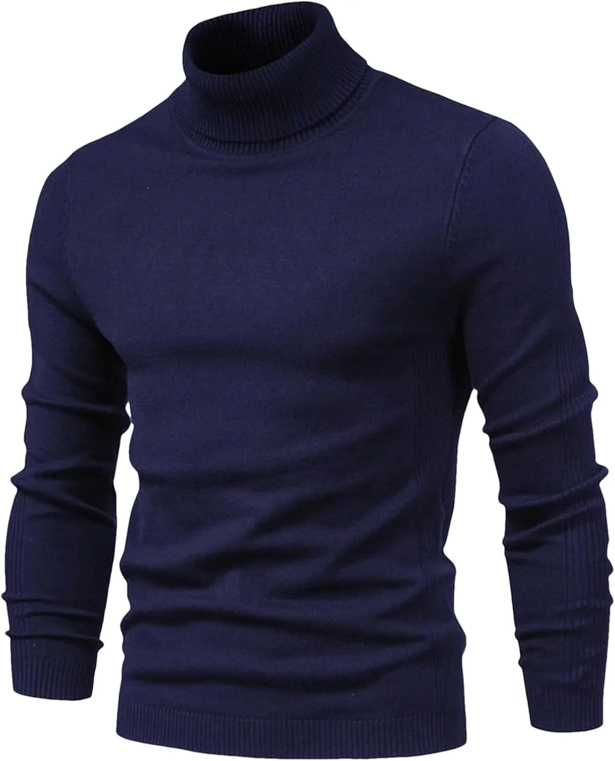 Мужской свитер водолазка теплый slim fit