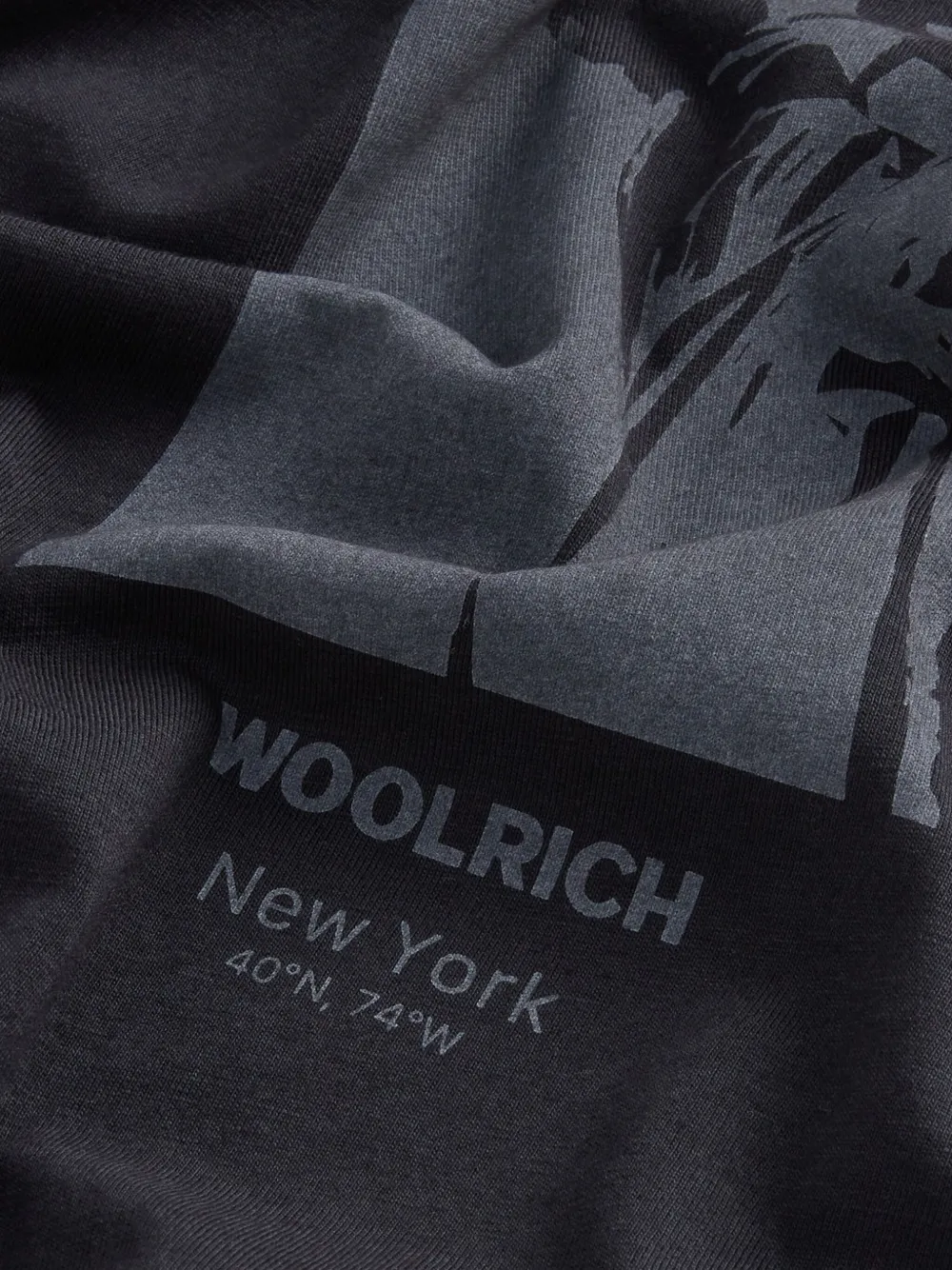 Футболка с графичным принтом Woolrich Kids, черный — фото 2