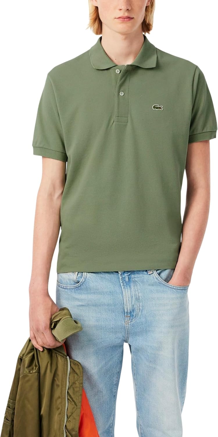 

Lacoste мужская классическая поло с коротким рукавом из пике, Thyme Green, Зеленый, Lacoste мужская классическая поло с коротким рукавом из пике, Thyme Green