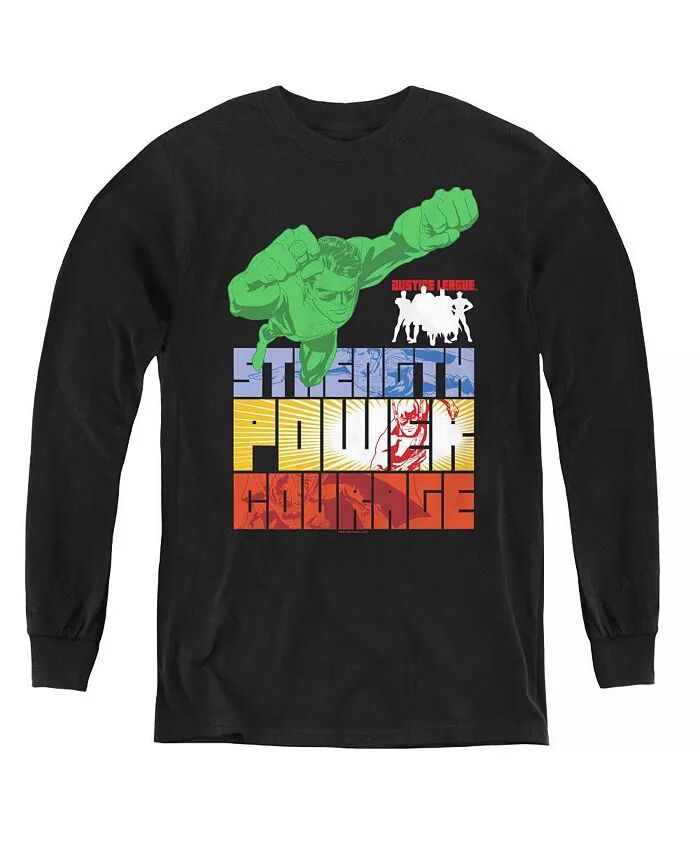

Толстовка с длинным рукавом Boys of America Youth Heroic Qualitys Justice League, черный