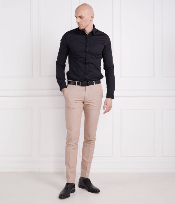 Поплиновая рубашка Extra slim fit Calvin Klein, черный — фото 2